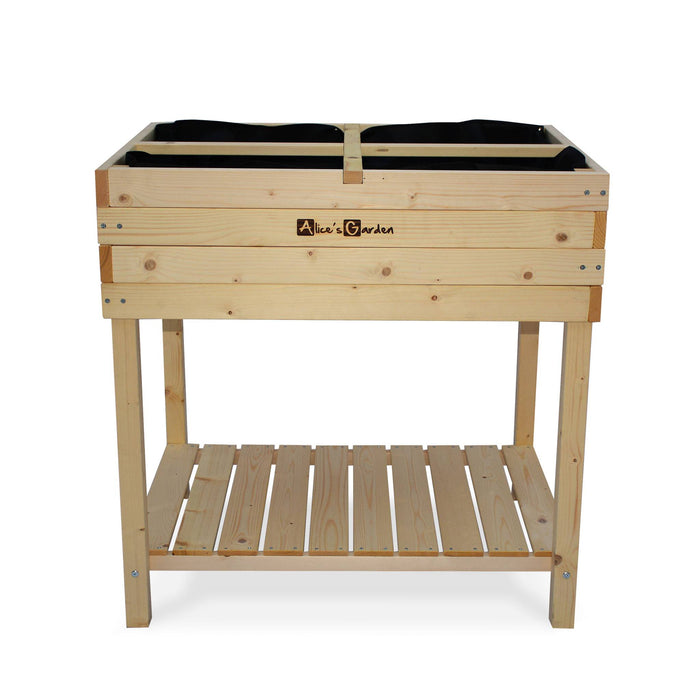 Orto quadrato rialzato in legno d'abete 80x60 cm, marrone naturale