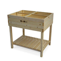 Orto quadrato rialzato in legno d'abete 80x60 cm, marrone naturale