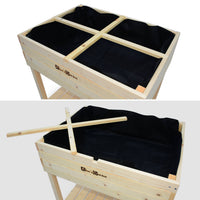 Orto quadrato rialzato in legno d'abete 80x60 cm, marrone naturale