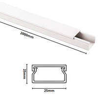 Canale bianco portacavi pvc rigido autoestinguente 25x25mm barra 2 metri
