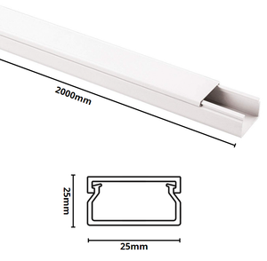 Canale bianco portacavi pvc rigido autoestinguente 25x25mm barra 2 metri