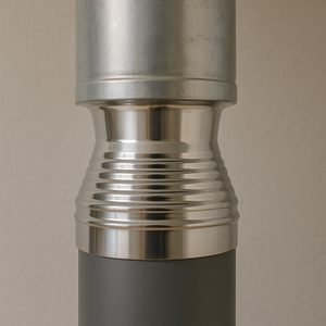 Aumento canna fumaria acciaio inox mono parete sp. 0,5 mm finitura ba lucida *** misura Ø 200/300 mm, confezione 1