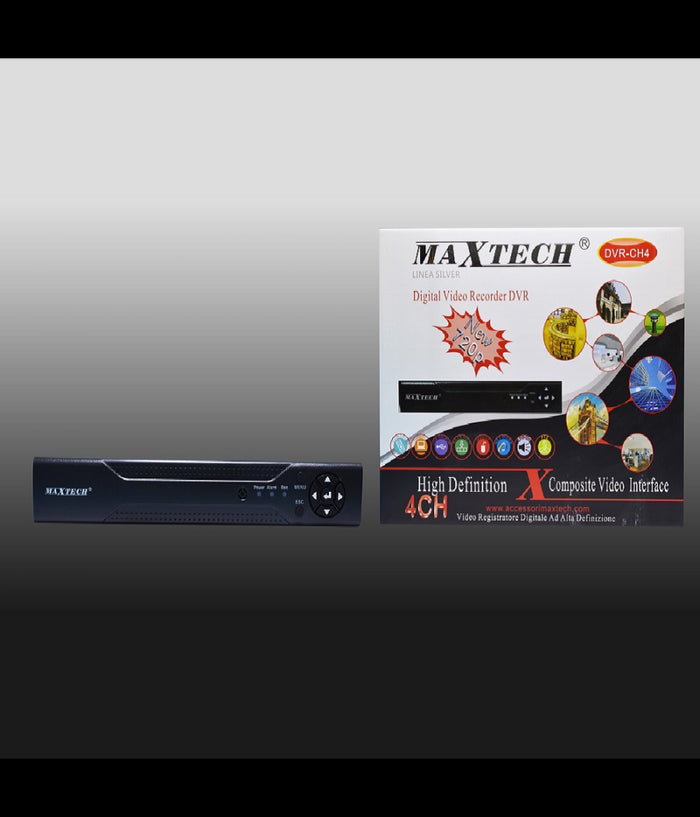 Video Registratore Digitale Dvr Ad Alta Definizione 4 Canali 720p Maxtech Dvr-ch4         