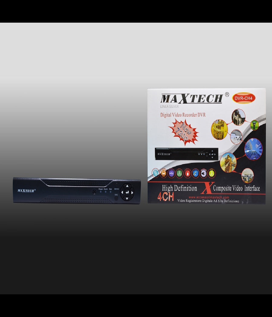 Video Registratore Digitale Dvr Ad Alta Definizione 4 Canali 720p Maxtech Dvr-ch4         