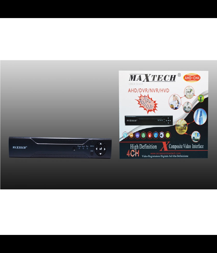 Video Registratore Digitale Dvr / Ahd / Nvr / Hvd 4 Canali Maxtech Ahd-ch4 1080p         