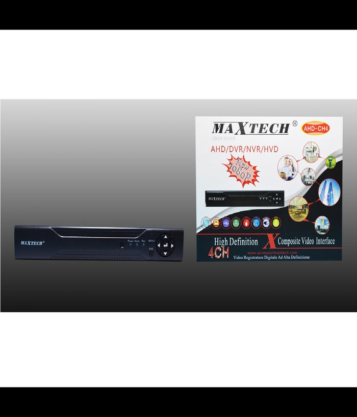 Video Registratore Digitale Dvr / Ahd / Nvr / Hvd 4 Canali Maxtech Ahd-ch4 1080p         