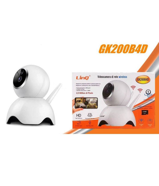 Videocamera Telecamera Di Rete Wireless Wifi 1080p Doppia Antenna Hd Gk200b4d         