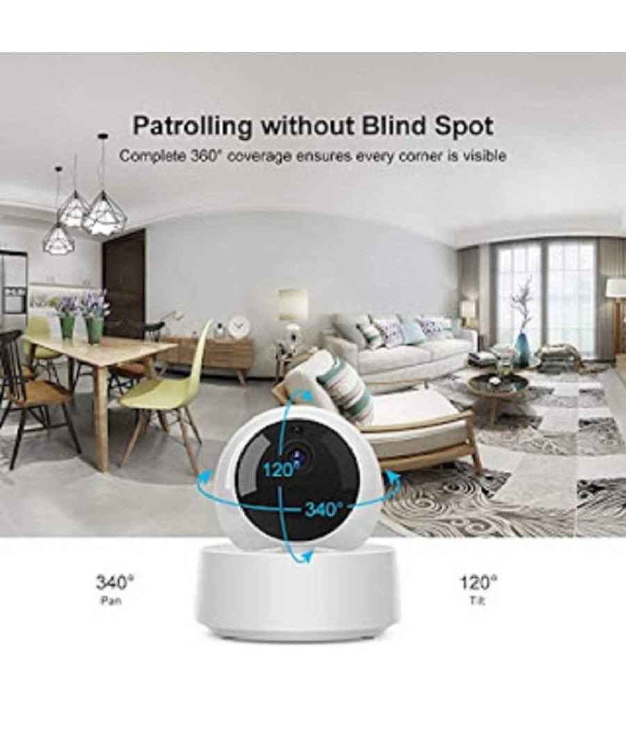 Videocamera Telecamera Di Rete Wireless Wifi Ip 1080p Hd 360° Infrarossi Gk200mp2         