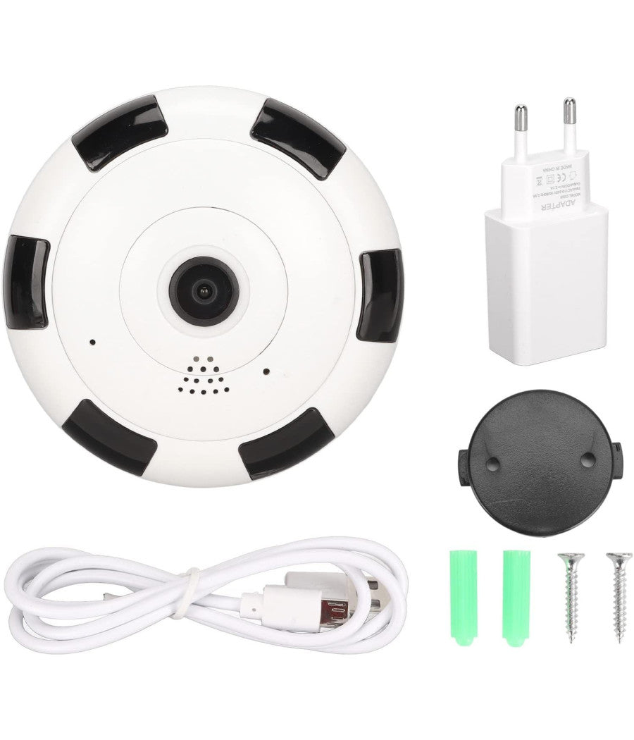 Videocamera V380s Ip Sorveglianza Panoramica Vr Cam 360° Wifi Telecamera         