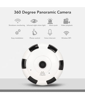 Videocamera V380s Ip Sorveglianza Panoramica Vr Cam 360° Wifi Telecamera         