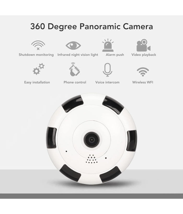 Videocamera V380s Ip Sorveglianza Panoramica Vr Cam 360° Wifi Telecamera         