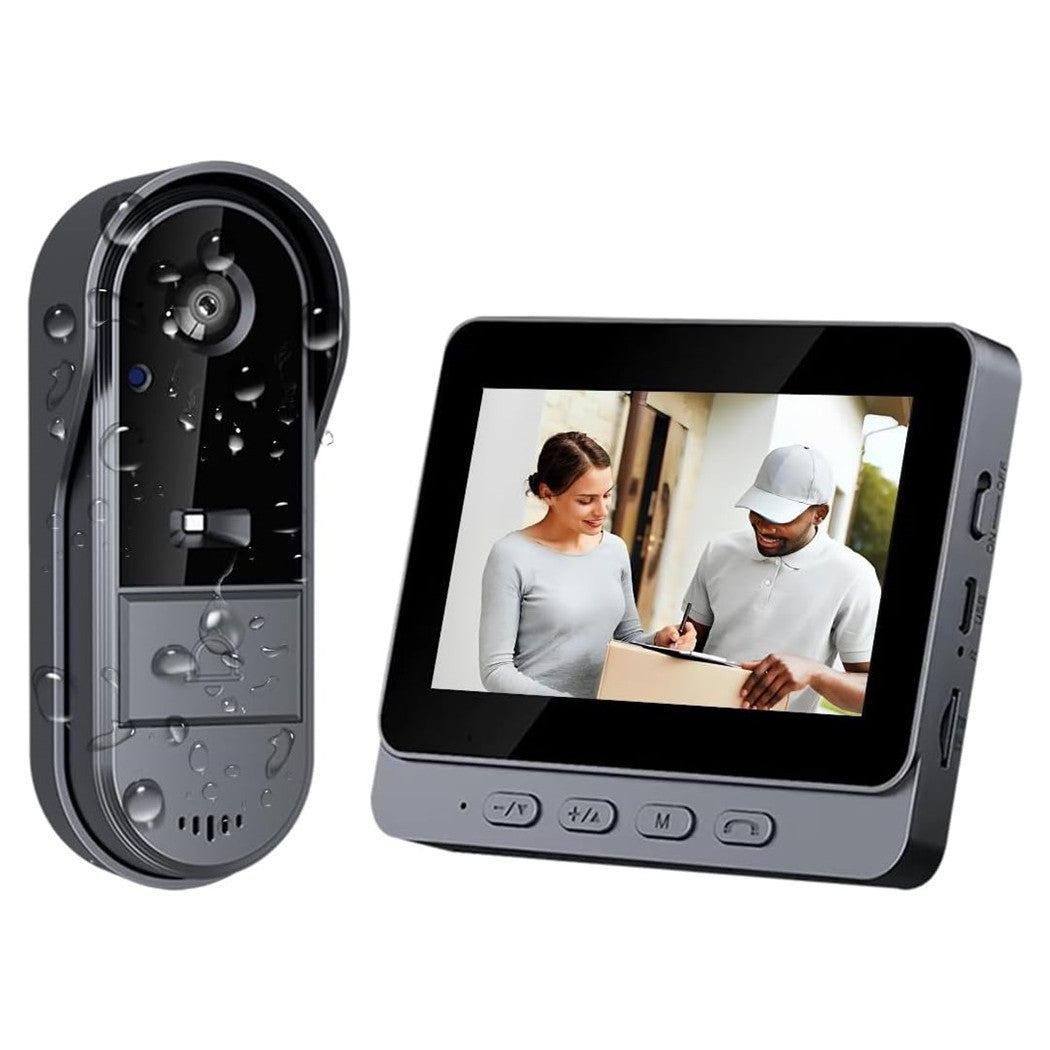 Trade Shop - Videocitofono Campanello Senza Fili Da Esterno Impermeabile Ip67 Schermo Ips 4,3'' -