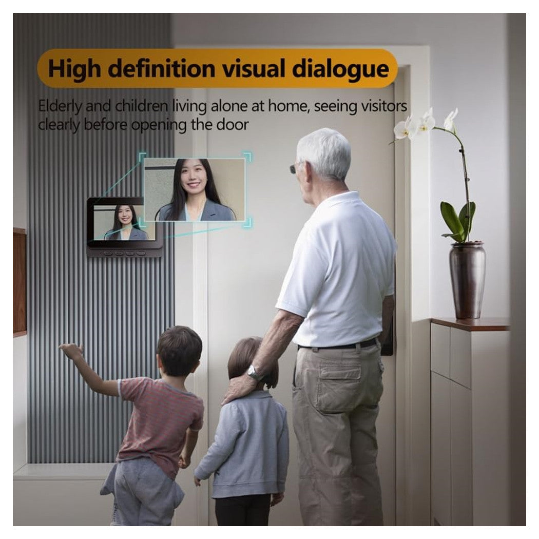 Trade Shop - Videocitofono Campanello Senza Fili Da Esterno Impermeabile Ip67 Schermo Ips 4,3'' -