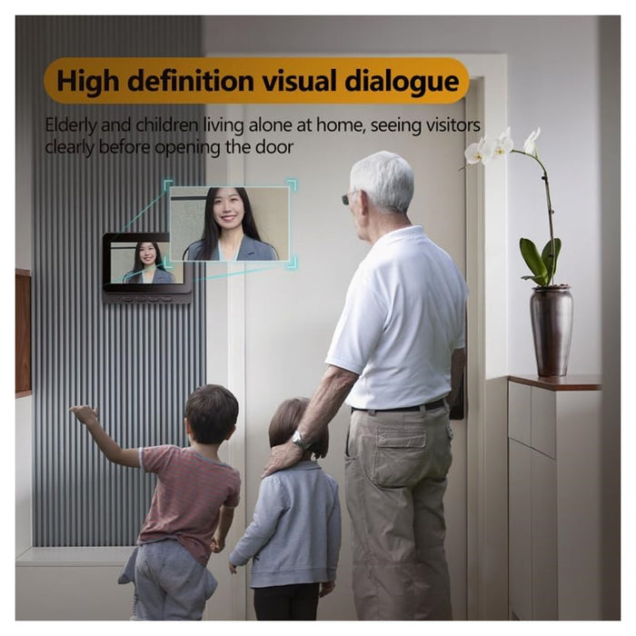 Trade Shop - Videocitofono Campanello Senza Fili Da Esterno Impermeabile Ip67 Schermo Ips 4,3'' -