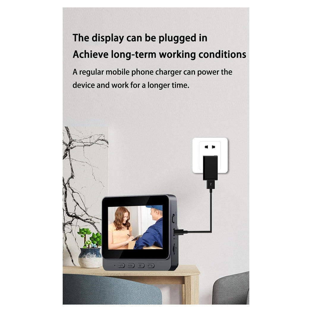 Trade Shop - Videocitofono Campanello Senza Fili Da Esterno Impermeabile Ip67 Schermo Ips 4,3'' -