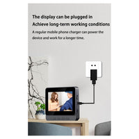 Trade Shop - Videocitofono Campanello Senza Fili Da Esterno Impermeabile Ip67 Schermo Ips 4,3'' -