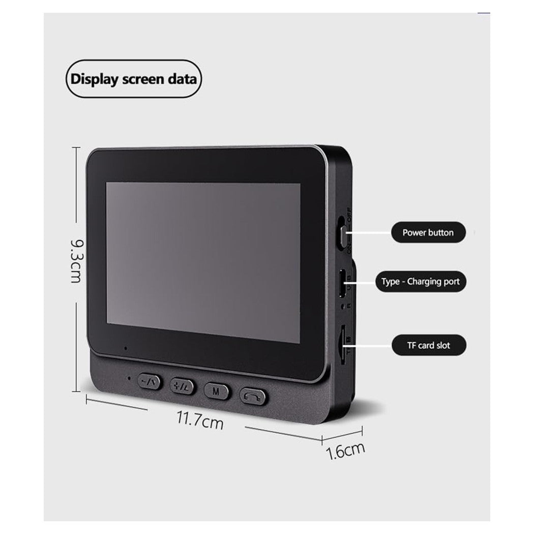 Trade Shop - Videocitofono Campanello Senza Fili Da Esterno Impermeabile Ip67 Schermo Ips 4,3'' -