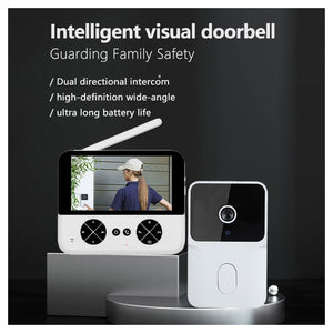 Trade Shop - Videocitofono Wireless Telecamera Schermo Ips 4,3" Visione Notturna Audio Bidirezionale -