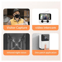 Trade Shop - Videocitofono Wireless Telecamera Schermo Ips 4,3" Visione Notturna Audio Bidirezionale -