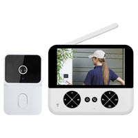 Trade Shop - Videocitofono Wireless Telecamera Schermo Ips 4,3" Visione Notturna Audio Bidirezionale -