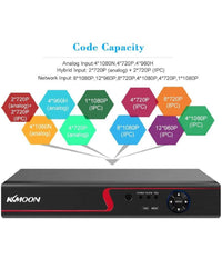 Videoregistratore Cctv Dvr 4ch 1080p Ibrido Ahd/onvif Ip/analogico/tvi/cvi/dvr         