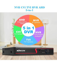 Videoregistratore Cctv Dvr 4ch 1080p Ibrido Ahd/onvif Ip/analogico/tvi/cvi/dvr         