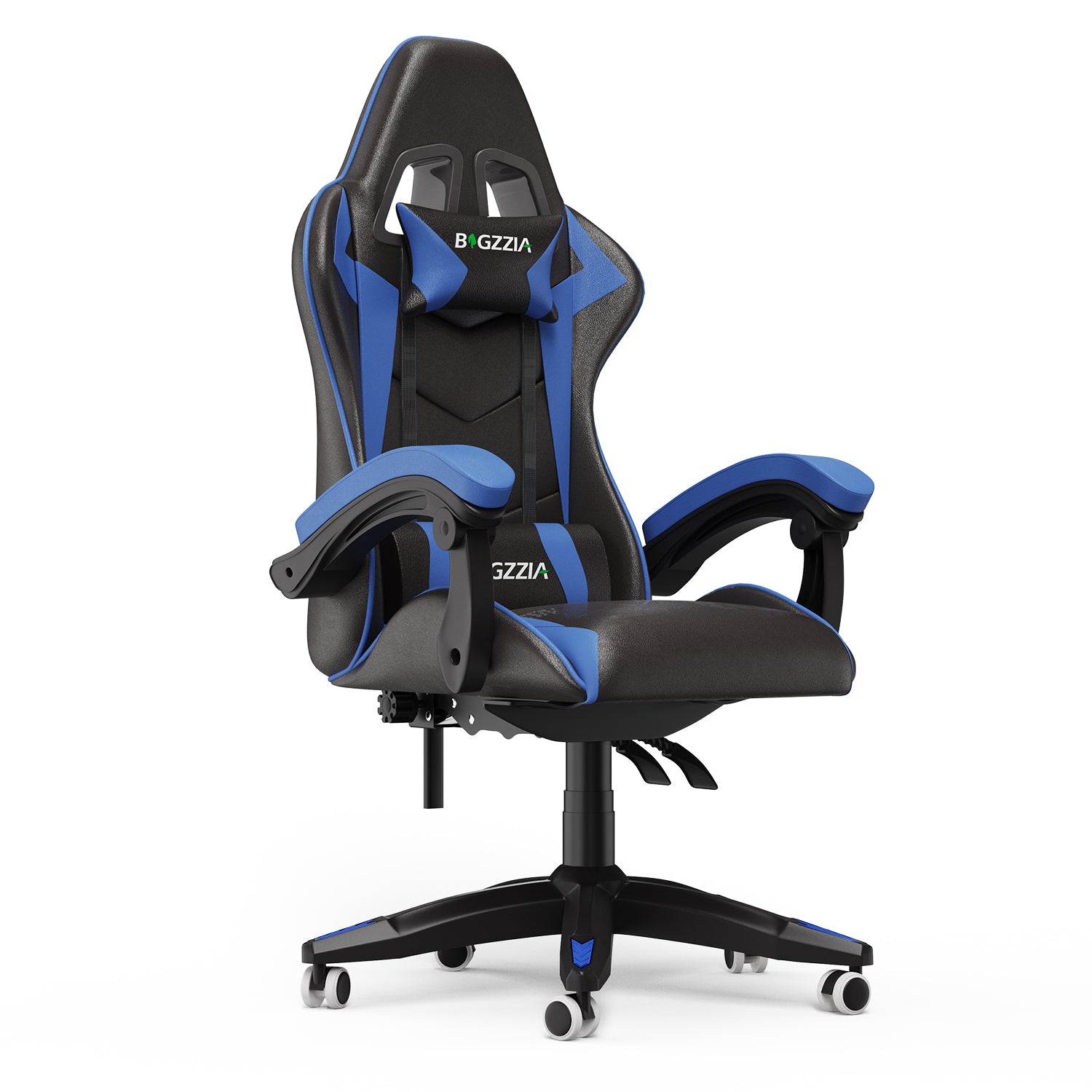 Sedia gaming ergonomica - RATTANTREE - con Supporto Lombare Sedia da Gioco in Pelle Pu con Altezza Regolabile - Bleu