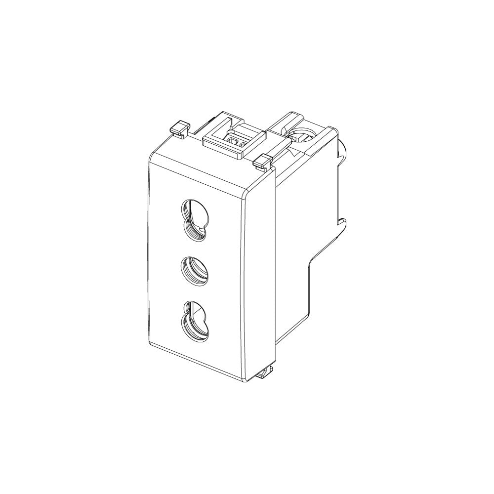 Vimar bpresa sicury 2p+t 16a 250v standard italiano tipo p17/11 bianco