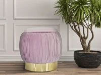 Puff Contenitore Paris Rosa Cm Ø 41X41