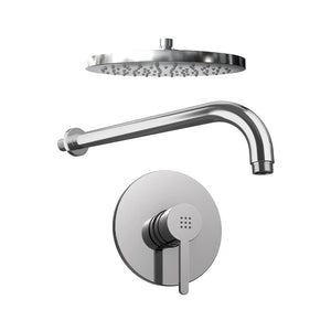 Set doccia cromato - Miscelatore incasso Virna con braccio e soffione 20 cm