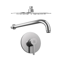 Set doccia cromato - Miscelatore incasso Virna con braccio e soffione slim 20 cm