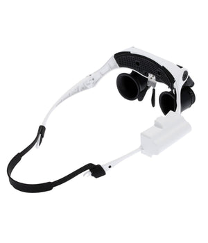 Visiera Occhiali Lente Ingrandimento Precisione Con 2 Led 4 Lenti Luce 9892gj-3a         