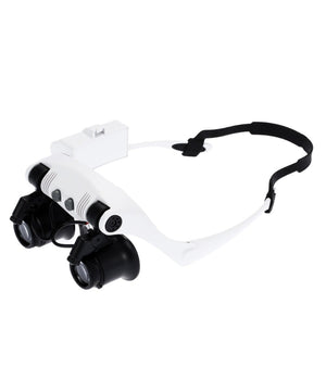 Visiera Occhiali Lente Ingrandimento Precisione Con 2 Led 4 Lenti Luce 9892gj-3a         