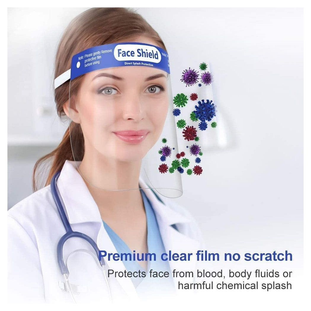 Trade Shop - Visiera Protettiva A Protezione Totale Universale X Testa E Occhi Riutilizzabile -