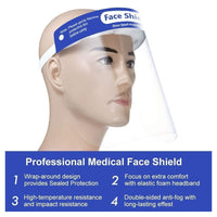 Trade Shop - Visiera Protettiva A Protezione Totale Universale X Testa E Occhi Riutilizzabile -