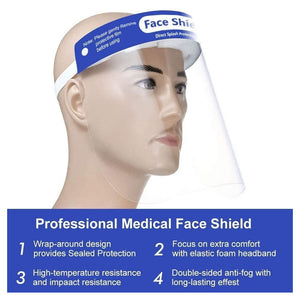 Trade Shop - Visiera Protettiva A Protezione Totale Universale X Testa E Occhi Riutilizzabile -