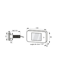 Spioncino visore digitale 120° con campanello per porta d'ingresso, visione notturna  - THIRARD