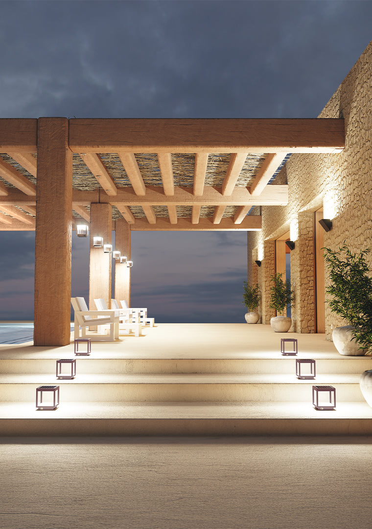 Lanterna Visor Solare a Led da 3,5w a batteria, IP54 Corten