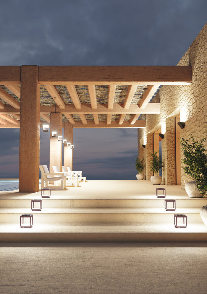 Lanterna Visor Solare a Led da 3,5w a batteria, IP54 Corten