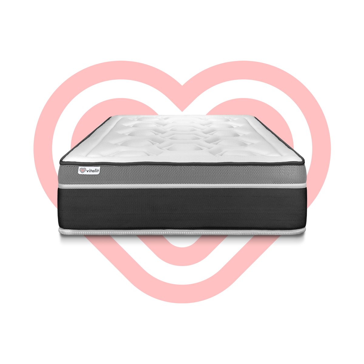 120x190 cm Materasso a molle insacchettate e memory foam - Vital Care