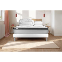 Pacchetto letto completo - Materasso 140x200cm + Box spring con doghe (in kit) + 2 cuscini + Piumino - Vital Ergo