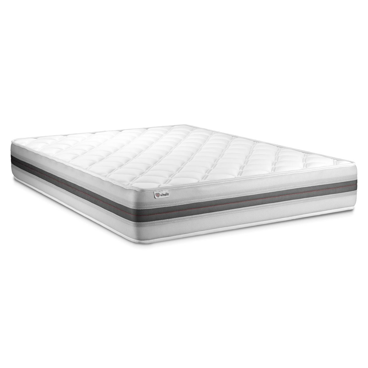Letto con materasso VITALMEMO BACK160 x 190 cm Rete Kit Nero
