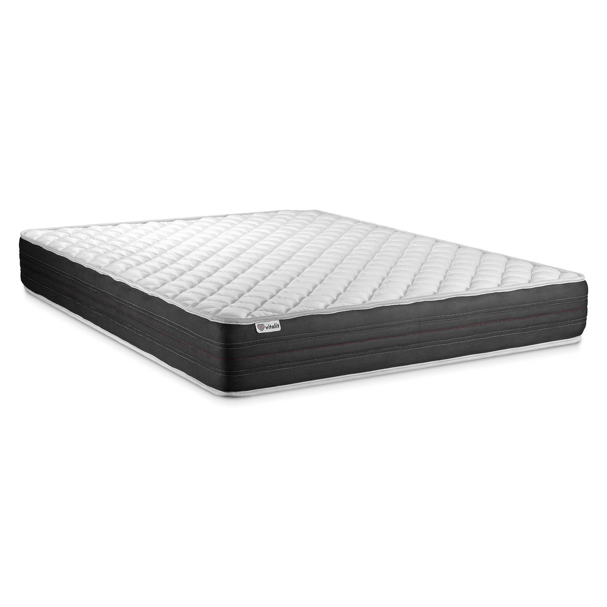 Letto con materasso VITAL MEMO ONE 160 x 190 cm Rete Kit Nero