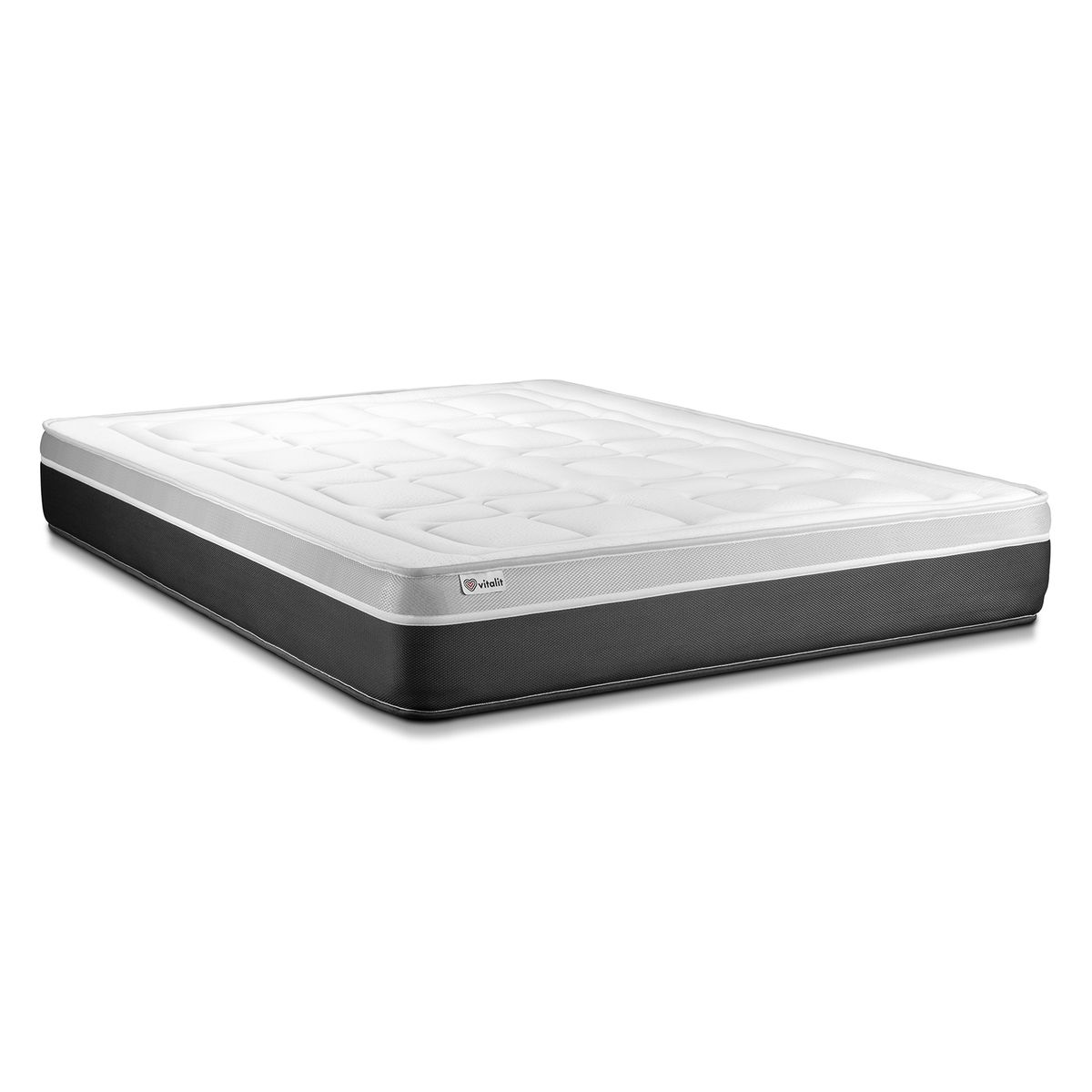 Letto con materasso VITAL SOFT 150 x 190 cm Rete Kit Nero