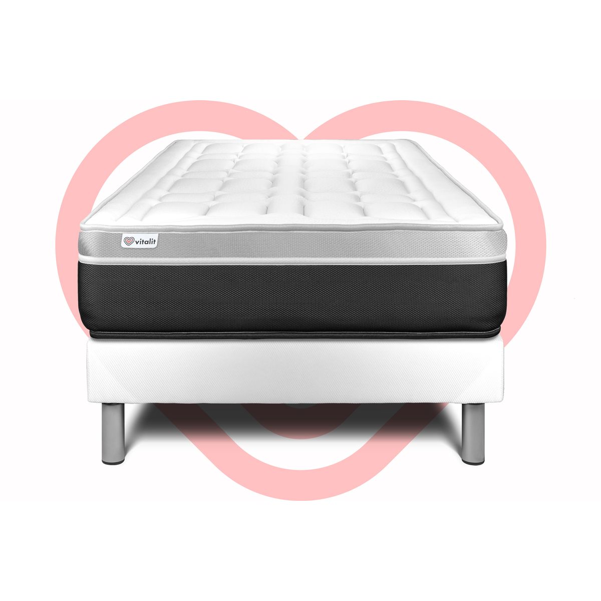 Letto con materasso VITAL SOFT 120 x 190 cm Rete kit Bianco