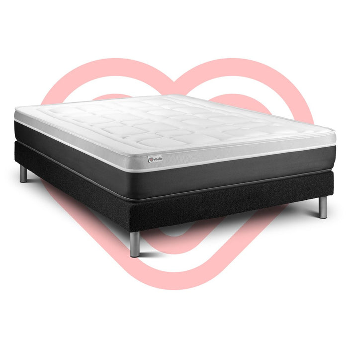 Letto con materasso VITAL SOFT 135 x 190 cm Rete Kit Nero