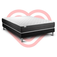 Letto con materasso VITAL SPRING 130 x 200 cm Rete Kit Nero