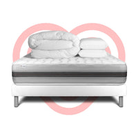 Pacchetto letto completo - Materasso 140x200cm + Box spring con doghe (in kit) + 2 cuscini + Piumino - Vitalspring Recover