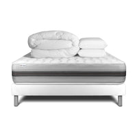 Pacchetto letto completo - Materasso 140x200cm + Box spring con doghe (in kit) + 2 cuscini + Piumino - Vitalspring Recover