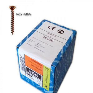 Vite 3,5x30mm - 500pz tps testa conica bronzata per legno truciolare